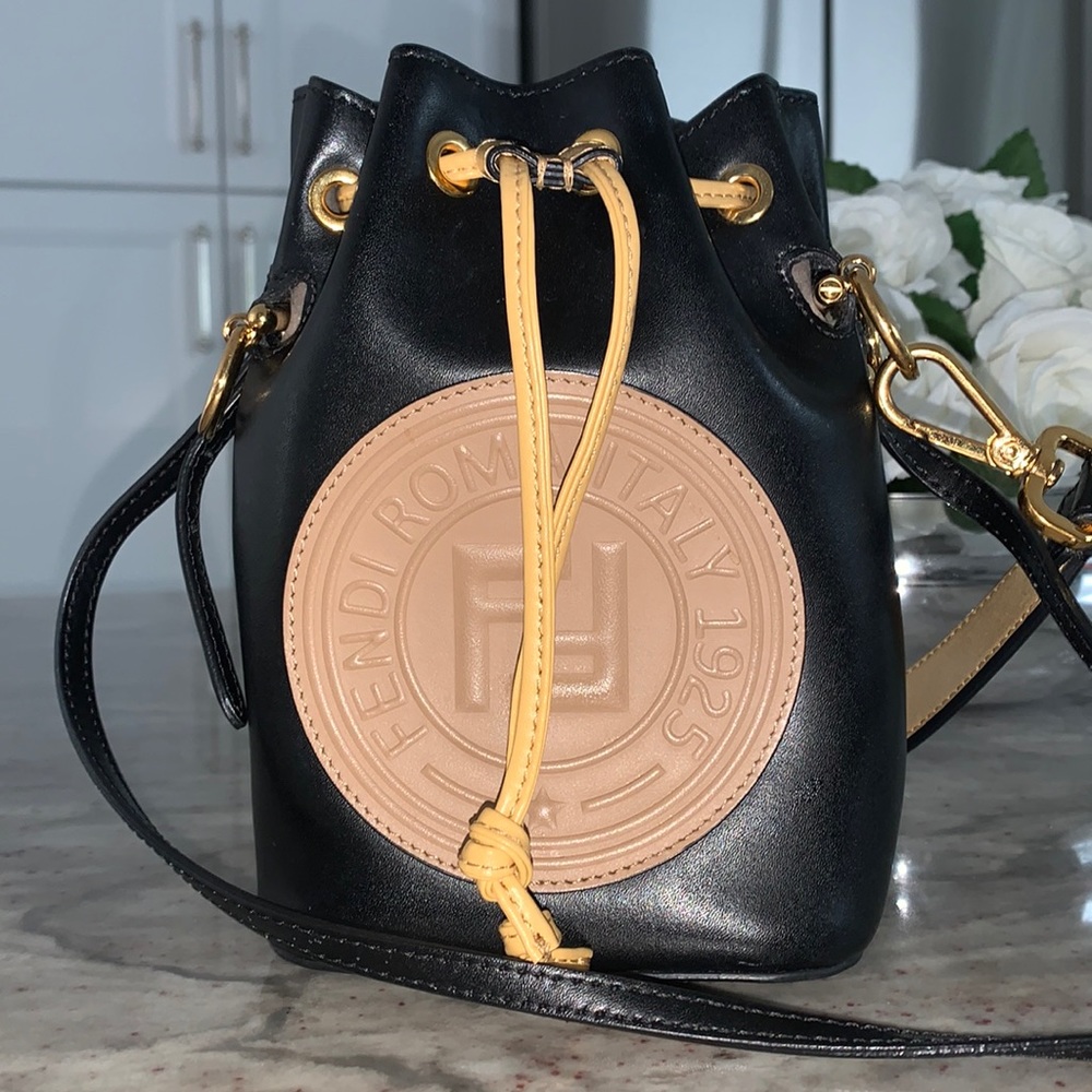FENDI Mon Tresor Black leather mini-bag